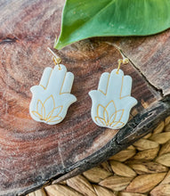 Load image into Gallery viewer, Hamsa Hand - Porcelain Earrings
