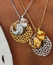 Load image into Gallery viewer, Multi Charm Necklace in Silver and Gold Mix (silver chain)
