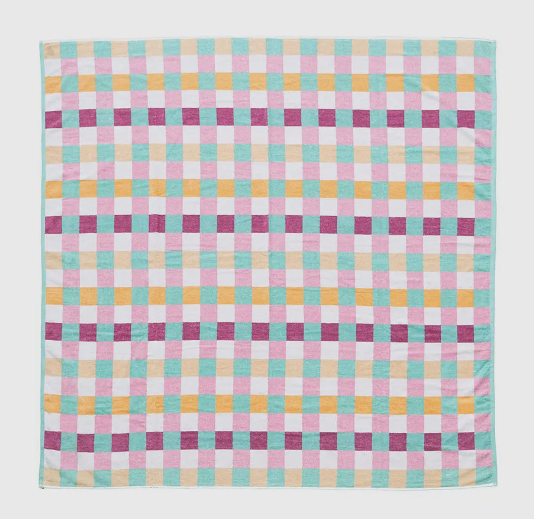 Jacquard Beach Blanket -
Sorbet Check