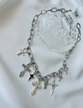 Load image into Gallery viewer, Multi Cross Silver Necklace
