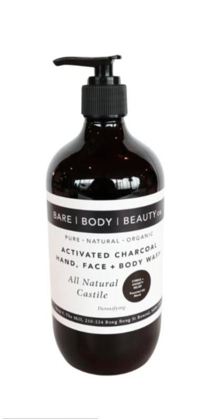 Activated Charcoal Hand, Face + Body Wash
