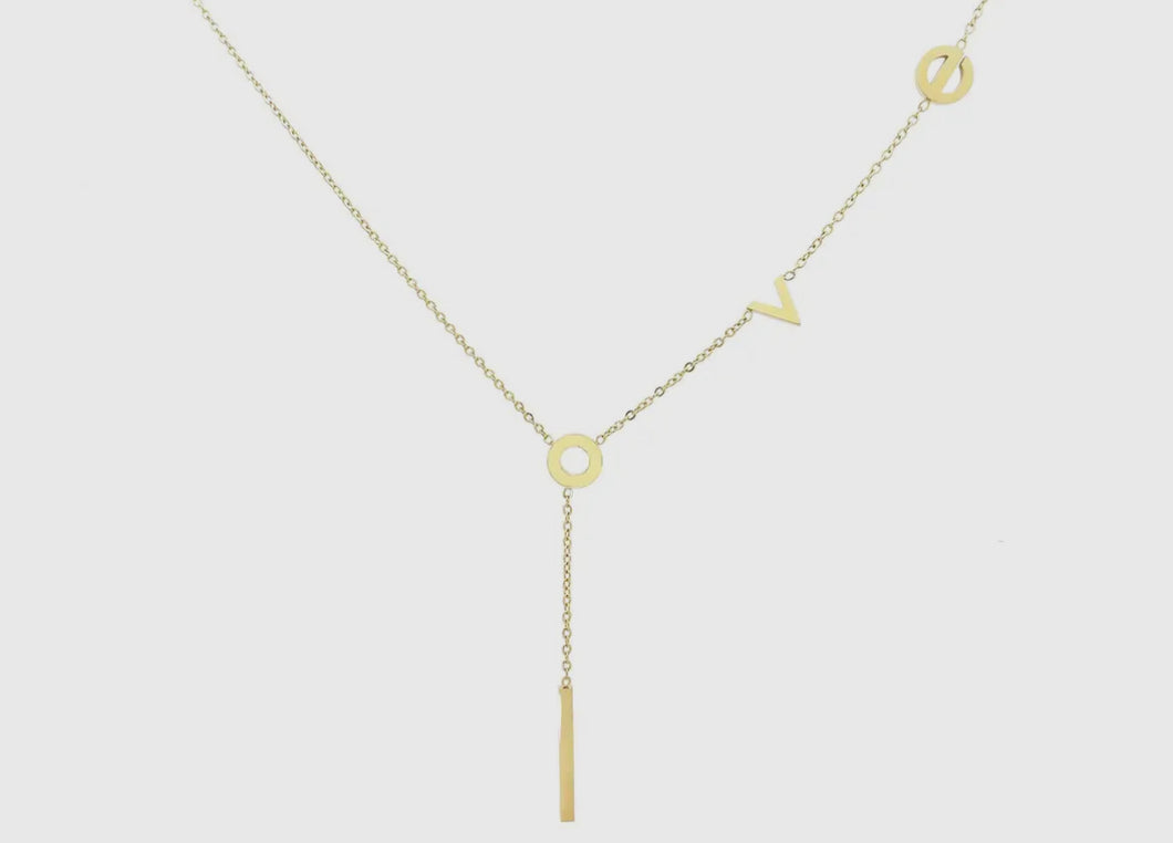 18K Gold Vermeil Love Necklace