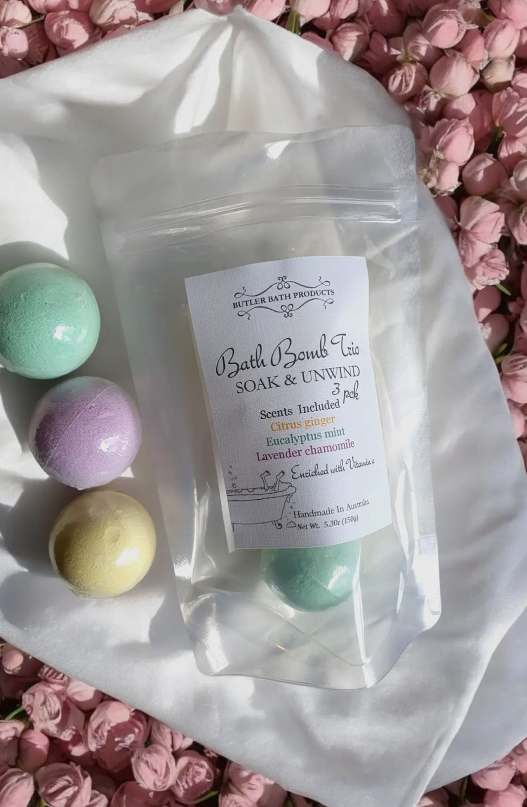 Bath Bomb Trio (3 Pack) - Mini
Bath Bombs